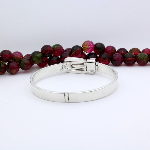 Gucci Silver Belt Buckle Bracelet - Picture 10 of 12